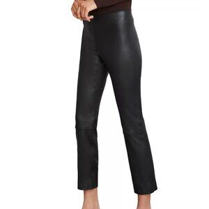 Vince Leather Leggings Pants XXS Black Lambskin Women Pull On Classic Moto Tight